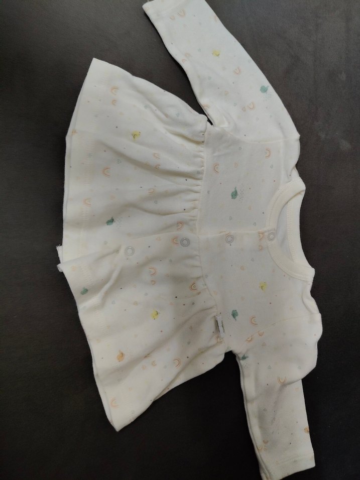 Bebek Kız Uzun Kollu Beyaz Takım - Görsel 3