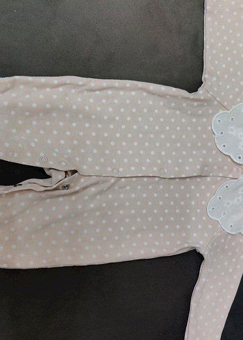 Nakışlı Düğmeli Bebek Kız Tulum - Görsel 2