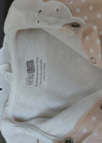 Nakışlı Düğmeli Bebek Kız Tulum - Görsel 4