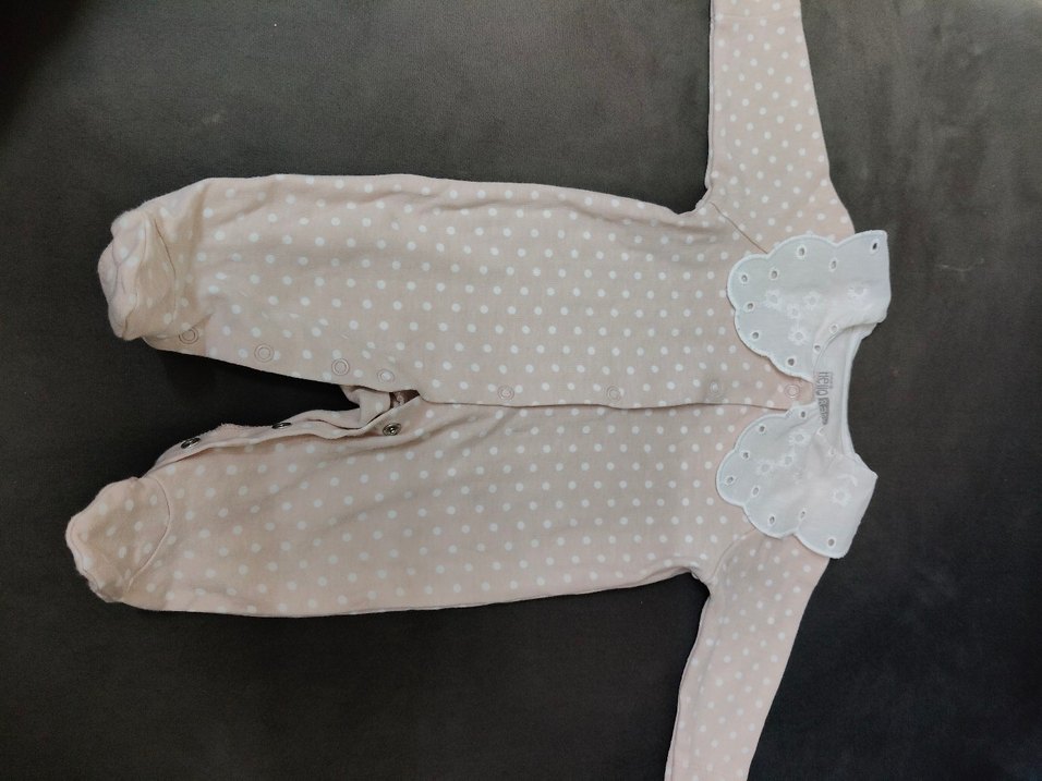 Nakışlı Düğmeli Bebek Kız Tulum - Görsel 2