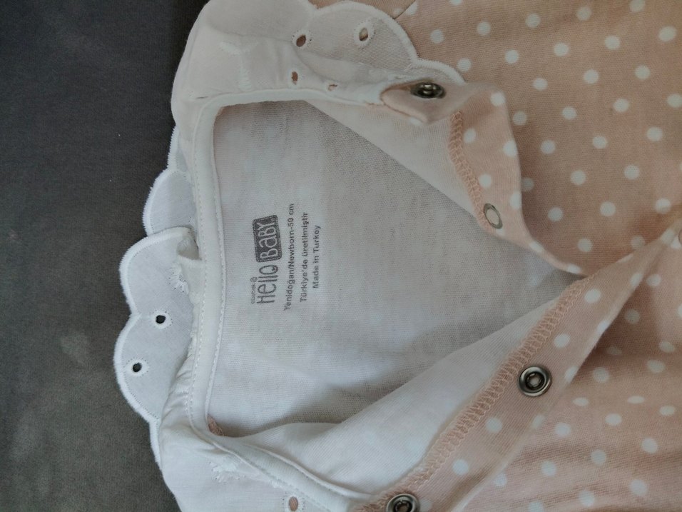 Nakışlı Düğmeli Bebek Kız Tulum - Görsel 4