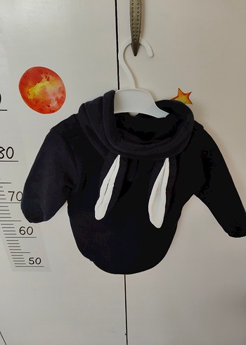 Kapüşonlu Siyah Erkek Bebek zibin - Görsel 3