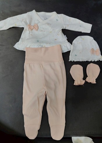 Bebek Kız Dantelli Uzun Kollu Takım - Görsel 2