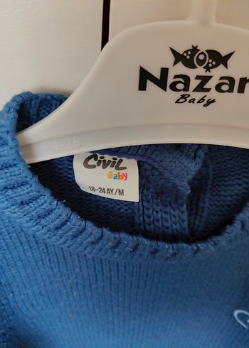 Erkek Çocuk Mavi Triko Kazak - Görsel 2