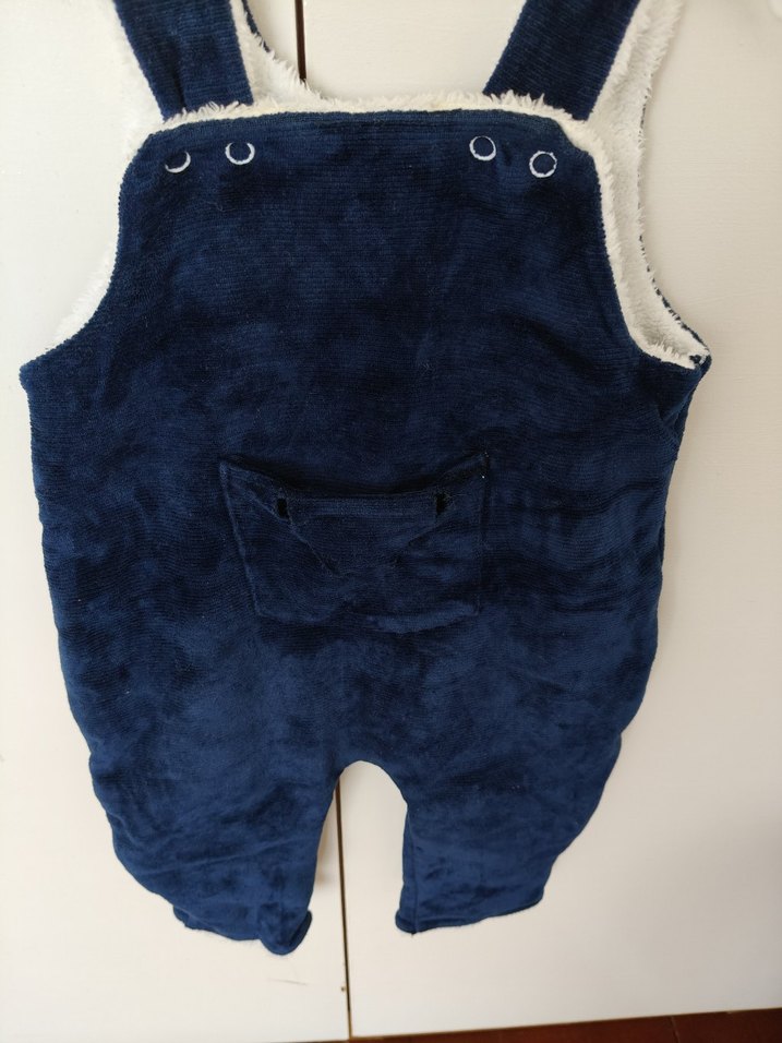 Erkek Çocuk Mavi Kolsuz Tulum - Görsel 2