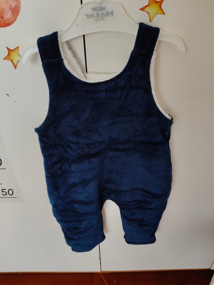 Erkek Çocuk Mavi Kolsuz Tulum - Görsel 3