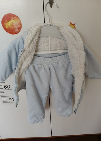 Mavi Kürklü Erkek Bebek Tulumu - Görsel 3