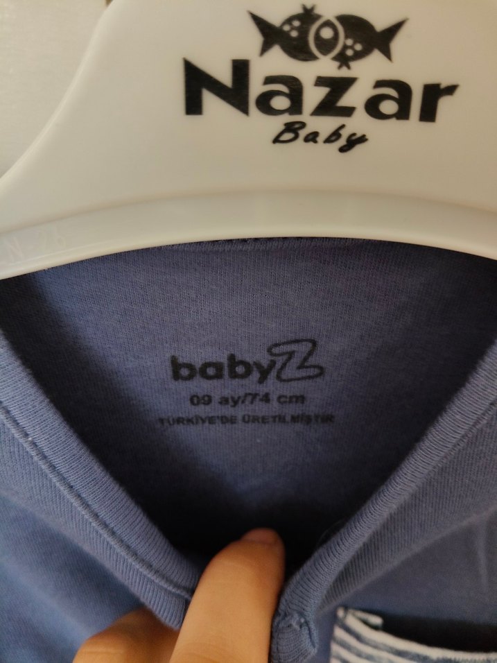Mavi Uzun Kollu Bebek Tulum - Görsel 3