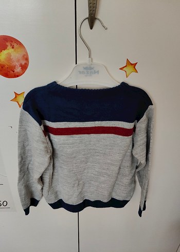 Erkek Çocuk Gri Triko Kazak - Görsel 2