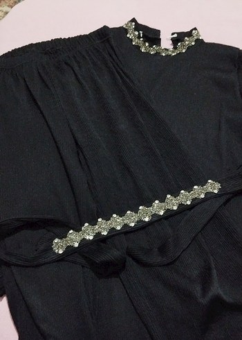 Nakışlı, Uzun, Kemerli Siyah Gotik takım