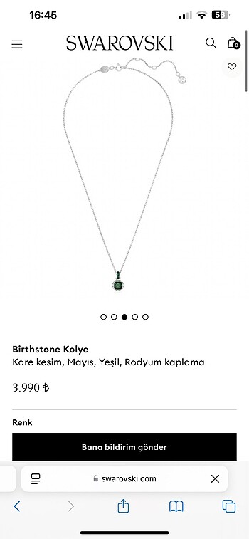Beden Swarovski kolye