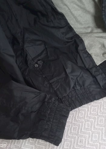 Siyah unisex Kapüşonlu Yağmurluk için penye gibi eni 44 boyu 53 - Görsel 3