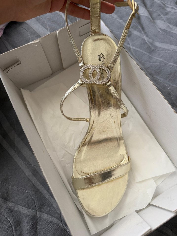 Altın Renkli parlak taşlı - Görsel 2