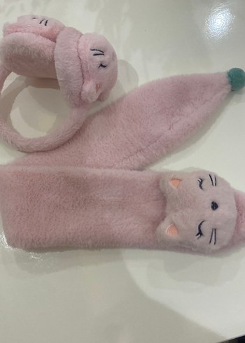 Peluş atkı ve kulaklık - Görsel 3