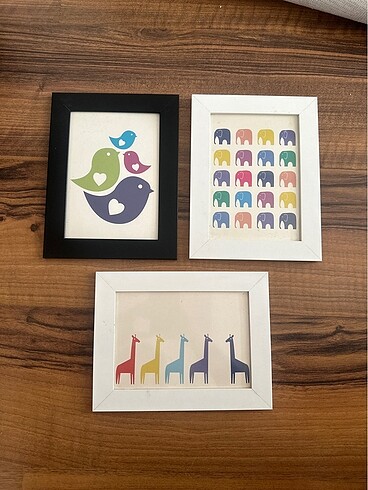Ikea marka 16,5x21,5 cm 3 adet çerçeve