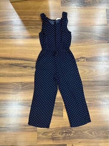 H&M marka 9-10 yaş lacivert puantiyeli tulum
