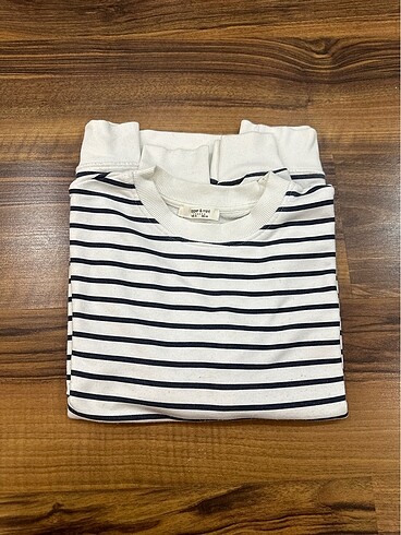 Pepper Mint M beden çizgili lacivert beyaz sweatshirt