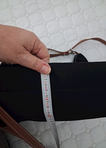 Siyah Tokalı Kadın Teknik Kumaş Omuz Çantası - Görsel 6