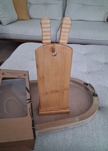 Bambum Chapati 3 Parça Standlı Ahşap Fırça Seti - Görsel 3