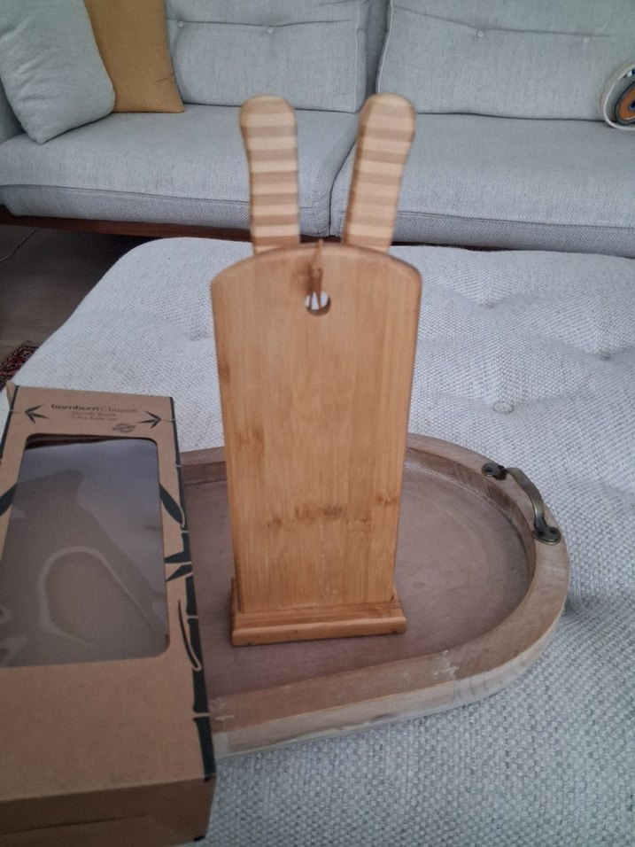 Bambum Chapati 3 Parça Standlı Ahşap Fırça Seti - Görsel 3