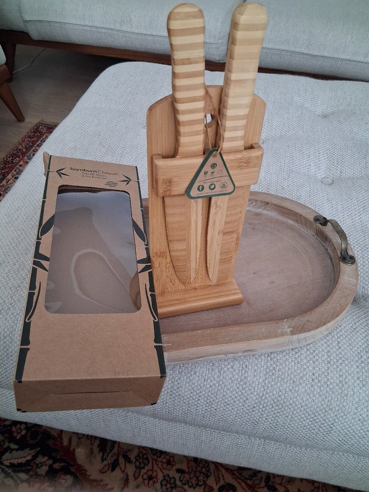 Bambum Chapati 3 Parça Standlı Ahşap Fırça Seti - Görsel 4