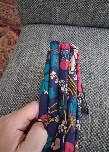 Bohem Renkli Çiçek Desenli Fermuarlı Makyaj Çantası - Görsel 8