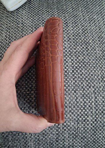 TonnyBlack Kahverengi Yılan Derisi Desenli Kadın Cüzdan - Görsel 3