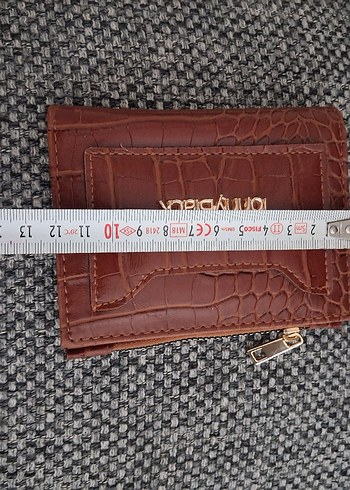 TonnyBlack Kahverengi Yılan Derisi Desenli Kadın Cüzdan - Görsel 4