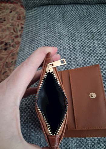 TonnyBlack Kahverengi Yılan Derisi Desenli Kadın Cüzdan - Görsel 7