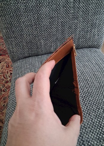 TonnyBlack Kahverengi Yılan Derisi Desenli Kadın Cüzdan - Görsel 6