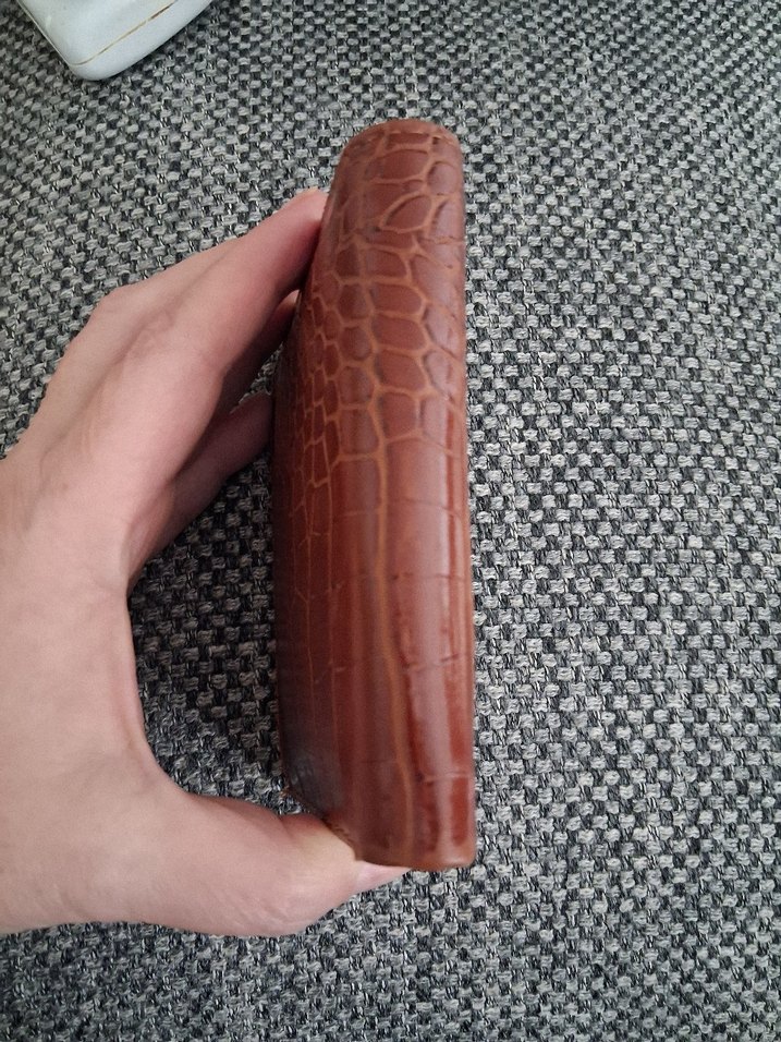 TonnyBlack Kahverengi Yılan Derisi Desenli Kadın Cüzdan - Görsel 3