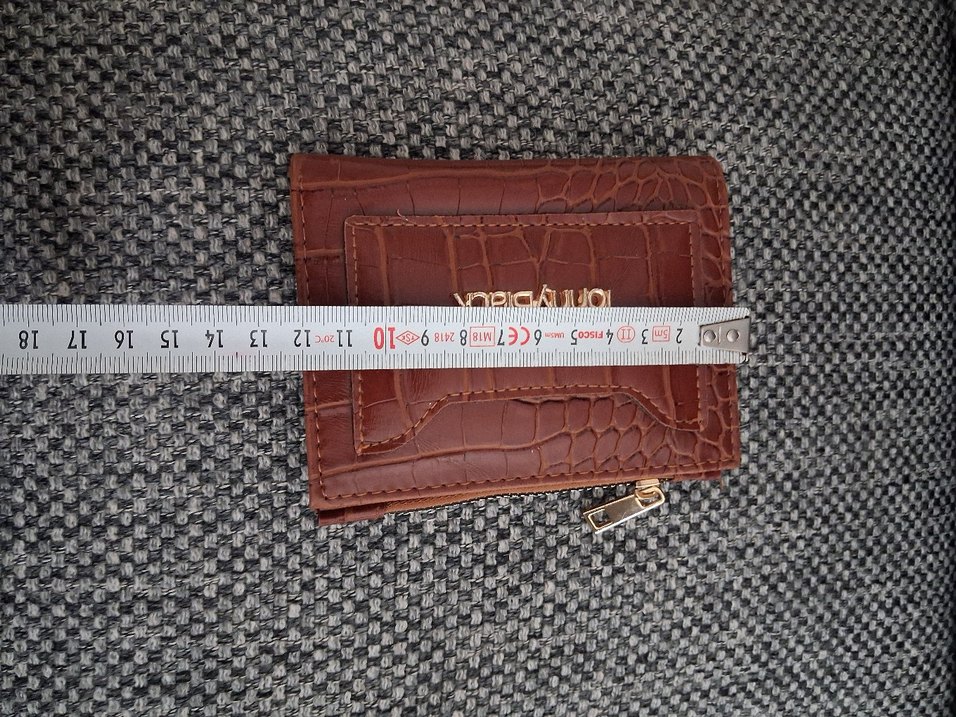 TonnyBlack Kahverengi Yılan Derisi Desenli Kadın Cüzdan - Görsel 4