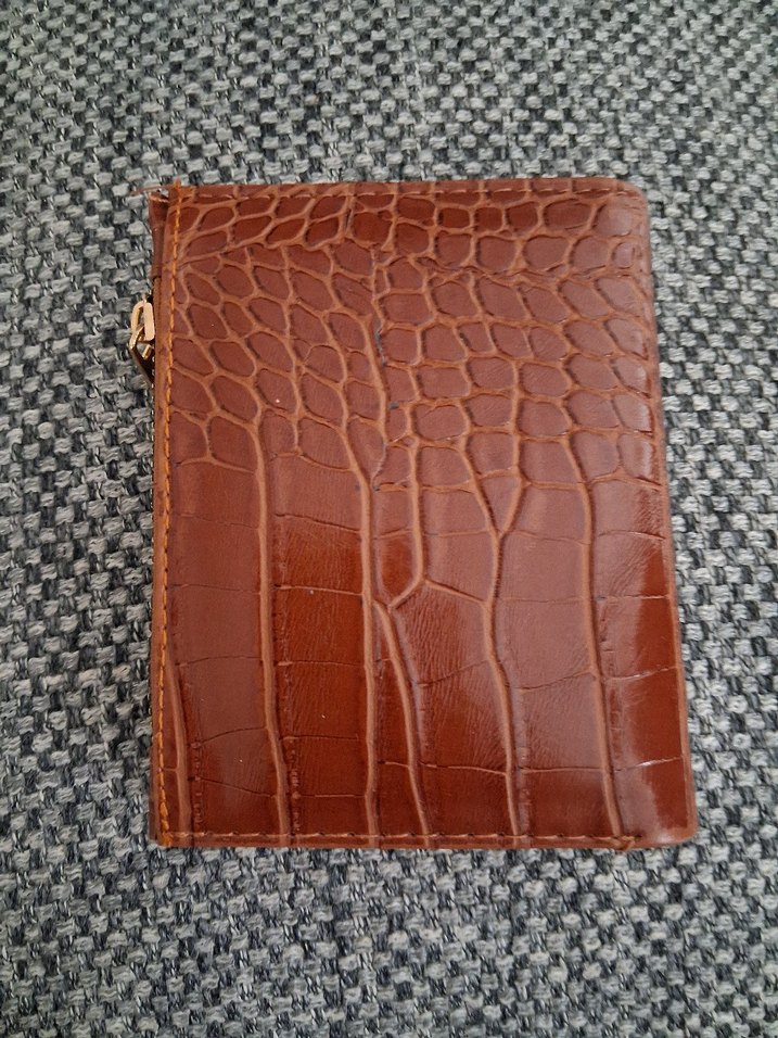 TonnyBlack Kahverengi Yılan Derisi Desenli Kadın Cüzdan - Görsel 2