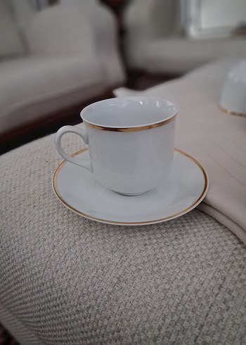 Beyaz Çay Seti Altın Detaylı EPİAG MARKA - Görsel 3