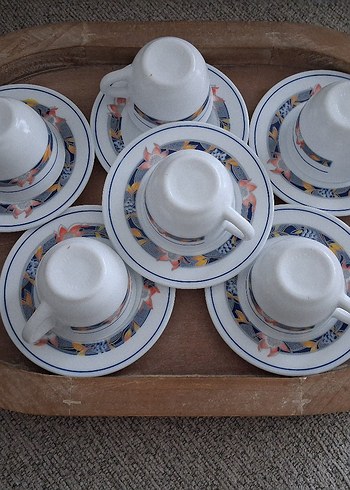 Beyaz Seramik 6'lı Fincan Takımı Harmony marka - Görsel 2