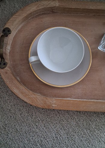 Beyaz ve Altın Detaylı İnce Porselen Fincan PAŞABAHÇE - Görsel 5