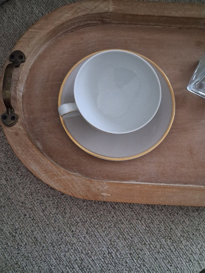 Beyaz ve Altın Detaylı İnce Porselen Fincan PAŞABAHÇE - Görsel 5