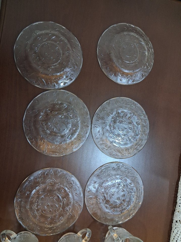 Şeffaf Desenli Cam Fincan Takımı 6 lı - Görsel 4