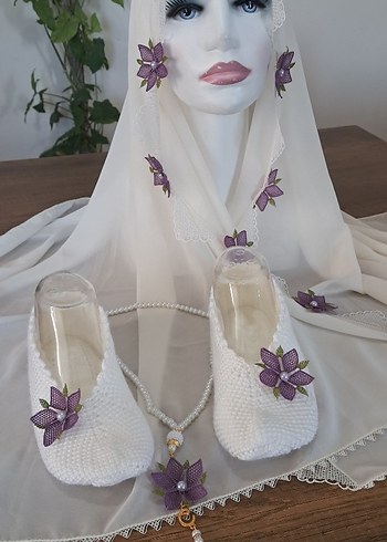 Diğer Mevlüt örtüsü, patik ve tesbih takımı