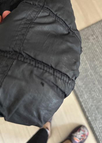 Benetton Erkek Çocuk Kapüşonlu Fermuarlı siyah Mont - Görsel 6