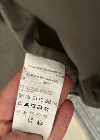 Benetton Erkek Çocuk Kapüşonlu Fermuarlı siyah Mont - Görsel 5