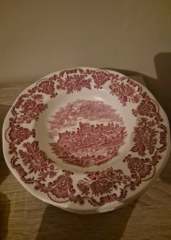 Beden Bordo desenli yemek tabakları seti