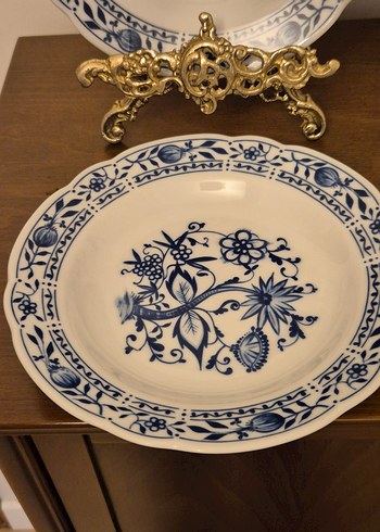 Mavi Çiçek Desenli Klasik Tabak - Görsel 5