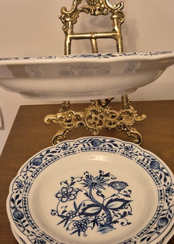 Mavi Çiçek Desenli Klasik Tabak - Görsel 9