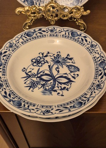 Mavi Çiçek Desenli Klasik Tabak - Görsel 7