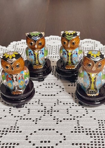 Renkli Baykuş Figürin Seti - Görsel 2