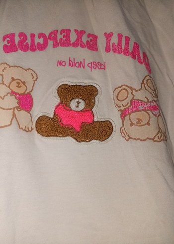 Beyaz Baskılı Hamile Tişörtü, Kısa Kollu - Görsel 2