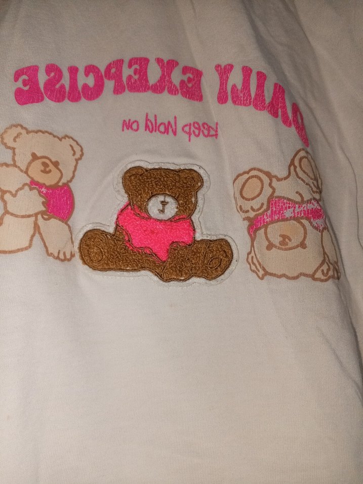 Beyaz Baskılı Hamile Tişörtü, Kısa Kollu - Görsel 2