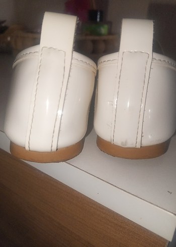 Kız Çocuk Beyaz Fiyonklu Babet Ayakkabı - Görsel 4