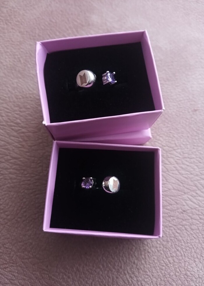 BTS logo yüzük  - Görsel 2